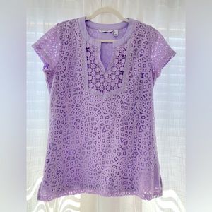 Isaac Mizrahi lavender/lilac top